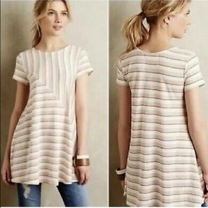 Anthropologie Puella Striped Tunic Top